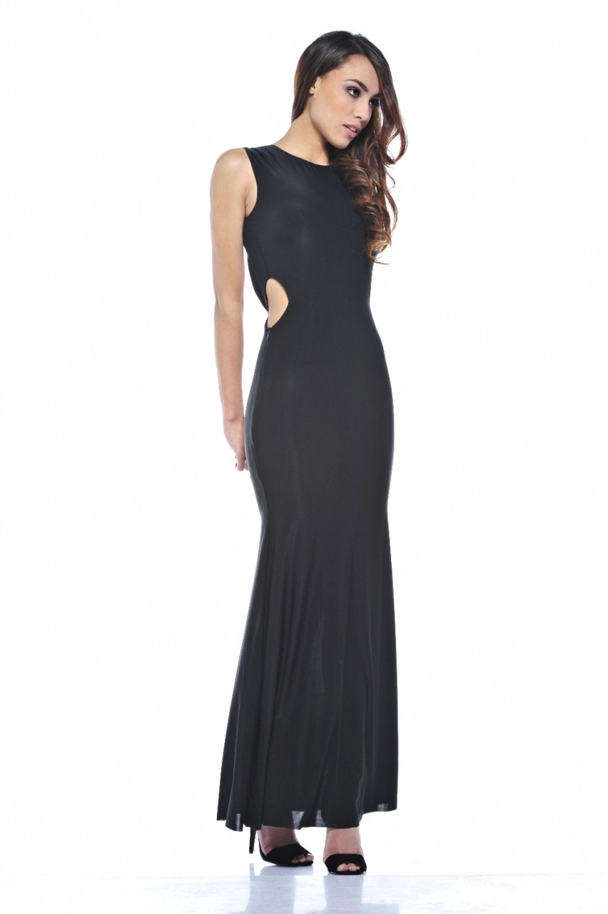 Giselle Black Cut Out Maxi (small 14)