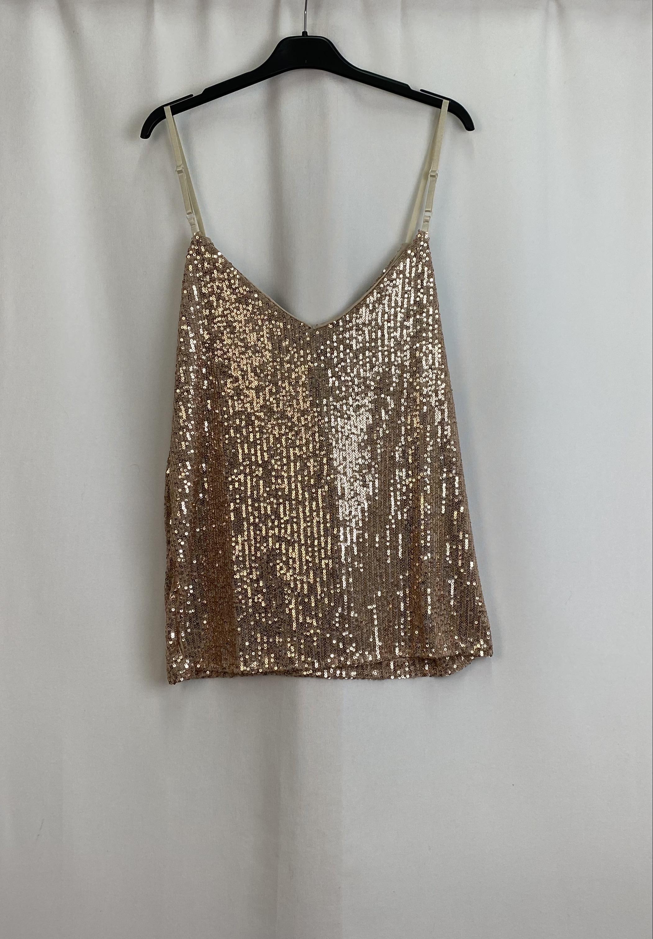 Champagne Sequin Top - Sassy Dresses
