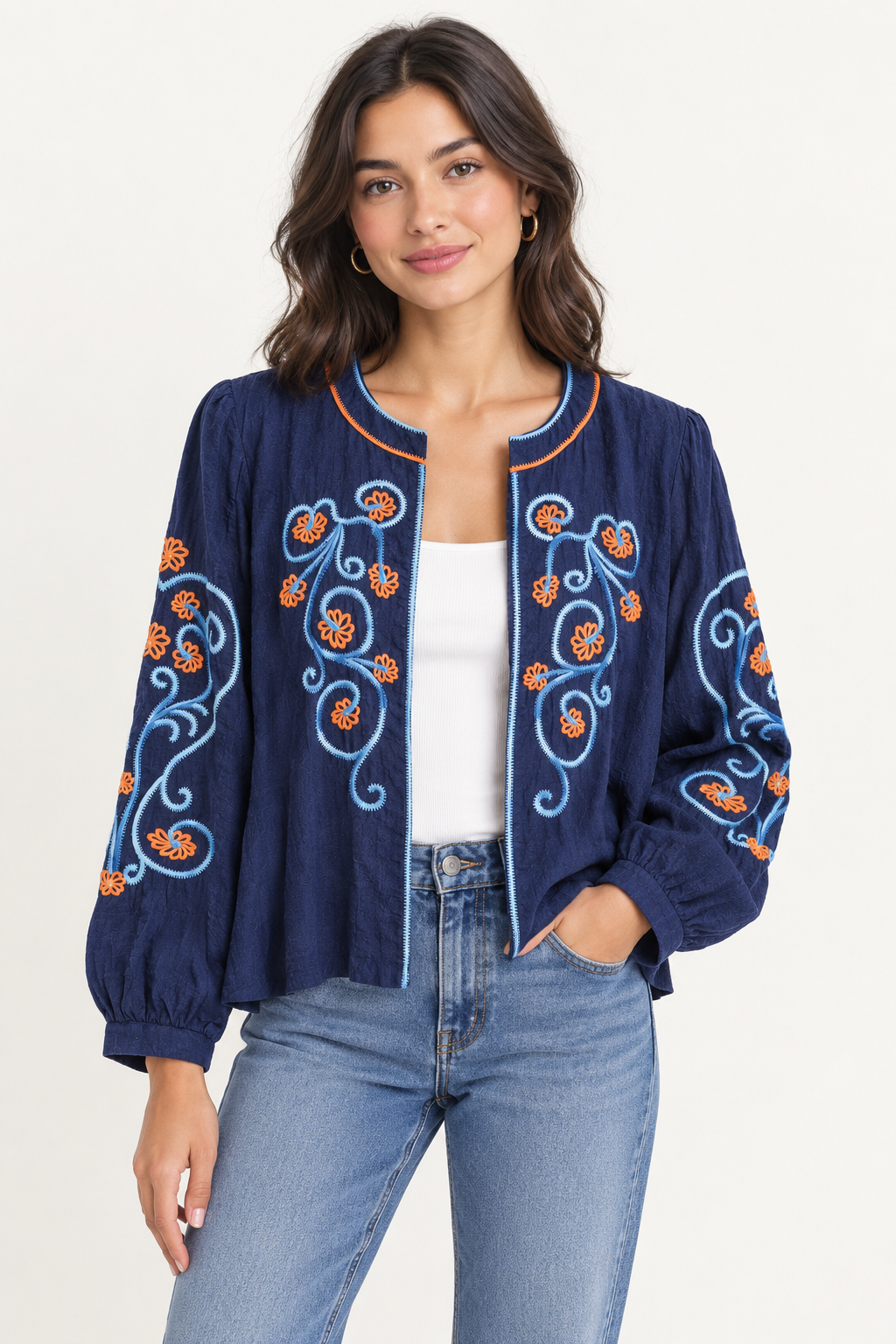 Navy Boho Jacket
