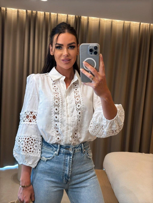 Daisy Lace Cotton blouse