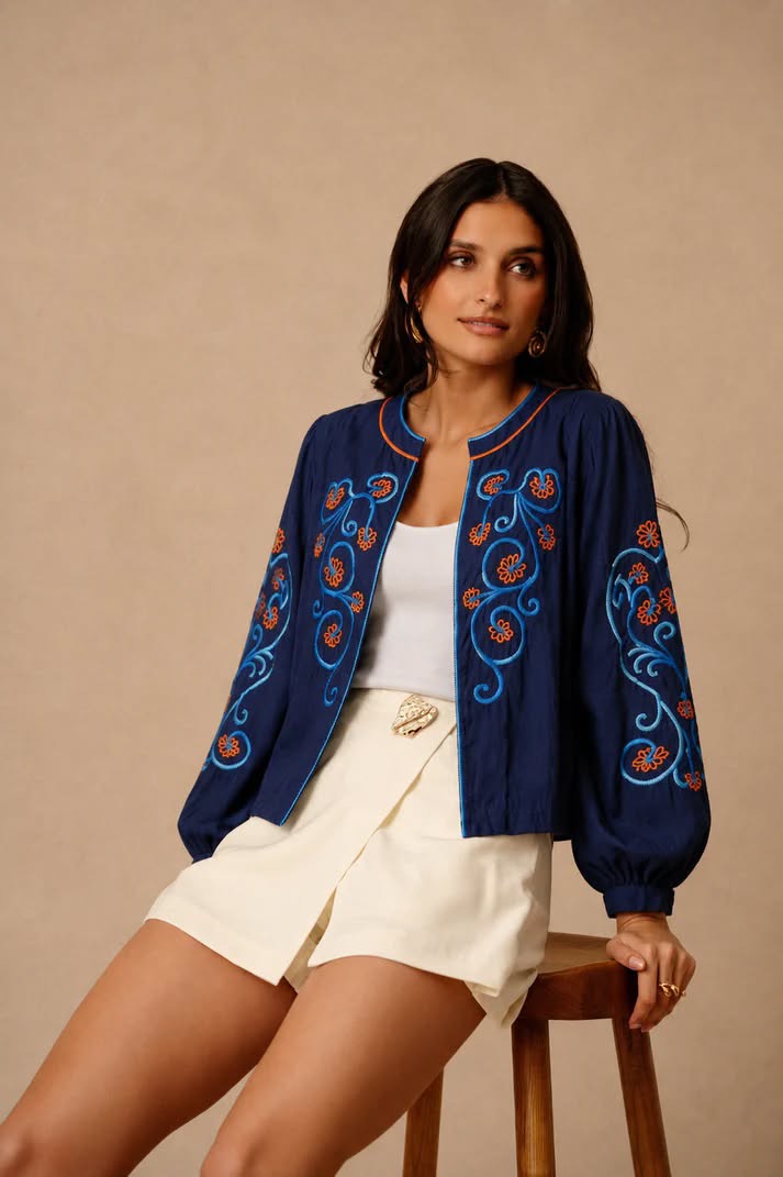 Navy Boho Jacket