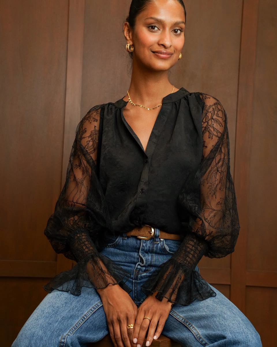 Black Lace Blouse ( due in Thur)
