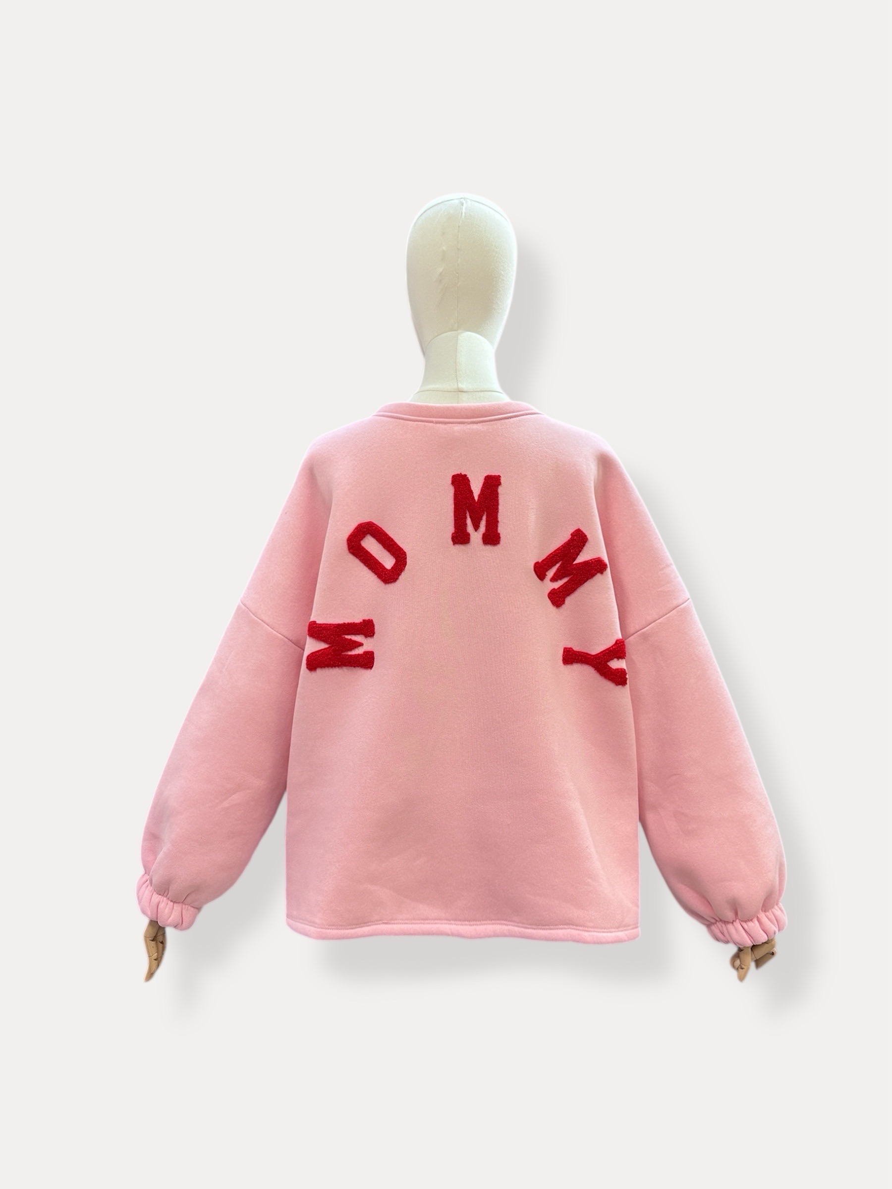 Pink Cotton Sweatshirt with Red Mommy ( Due in thu)